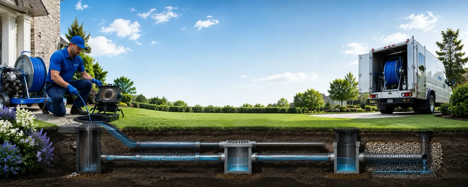 Outdoor drain cleaning information for Russell, MA